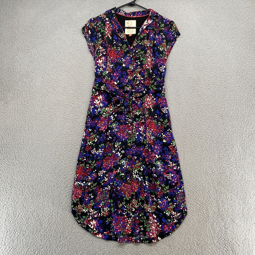 Anthropologie Shirt Dress Womens 2 Conversations 32 Limited Edition Floral